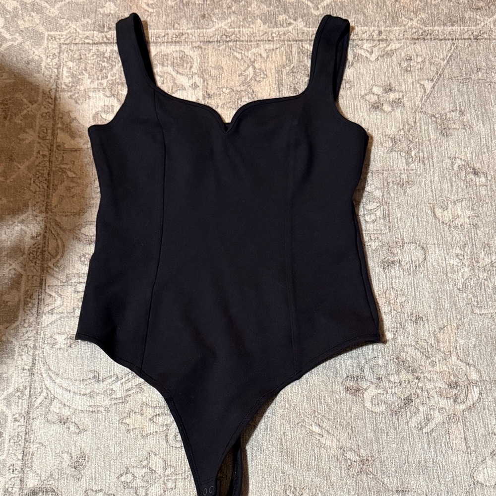 Abercrombie & Fitch Black Scoop Sweetheart Bodysuit